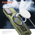 For iPhone 16e Shield Frame Holder MagSafe Phone Case(Olive Green) - 3