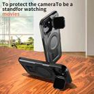 For iPhone 16e Shield Frame Holder MagSafe Phone Case(Black) - 2