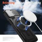 For iPhone 16e Shield Frame Holder MagSafe Phone Case(Black) - 3