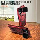 For iPhone 16e Shield Frame Holder MagSafe Phone Case(Red) - 2