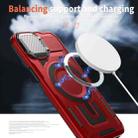 For iPhone 16e Shield Frame Holder MagSafe Phone Case(Red) - 3