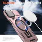 For iPhone 16e Shield Frame Holder MagSafe Phone Case(Rose Gold) - 3