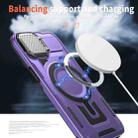 For iPhone 16e Shield Frame Holder MagSafe Phone Case(Purple) - 3