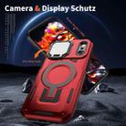For iPhone 17 Pro Max Shield Frame Holder MagSafe Phone Case(Red) - 2