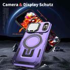 For iPhone 17 Pro Max Shield Frame Holder MagSafe Phone Case(Purple) - 2