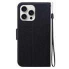 For iPhone 16 Pro Max Ultra-thin Voltage Magnetic Buckle Leather Phone Case(Black) - 3