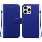 For iPhone 16 Pro Max Ultra-thin Voltage Magnetic Buckle Leather Phone Case(Blue) - 1