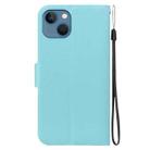 For iPhone 15 Plus Ultra-thin Voltage Magnetic Buckle Leather Phone Case(Green) - 3