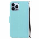 For iPhone 14 Pro Ultra-thin Voltage Magnetic Buckle Leather Phone Case(Green) - 3