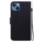 For iPhone 14 Plus Ultra-thin Voltage Magnetic Buckle Leather Phone Case(Black) - 3