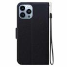 For iPhone 13 Pro Ultra-thin Voltage Magnetic Buckle Leather Phone Case(Black) - 3