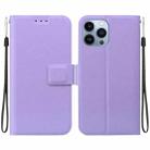 For iPhone 13 Pro Max Ultra-thin Voltage Magnetic Buckle Leather Phone Case(Purple) - 1