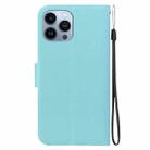 For iPhone 13 Pro Max Ultra-thin Voltage Magnetic Buckle Leather Phone Case(Green) - 3