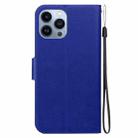 For iPhone 13 Pro Max Ultra-thin Voltage Magnetic Buckle Leather Phone Case(Blue) - 3