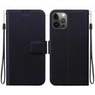 For iPhone 12 / 12 Pro Ultra-thin Voltage Magnetic Buckle Leather Phone Case(Black) - 1