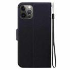 For iPhone 12 / 12 Pro Ultra-thin Voltage Magnetic Buckle Leather Phone Case(Black) - 3