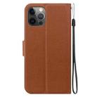 For iPhone 12 Pro Max Ultra-thin Voltage Magnetic Buckle Leather Phone Case(Brown) - 3