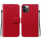 For iPhone 12 Pro Max Ultra-thin Voltage Magnetic Buckle Leather Phone Case(Red) - 1