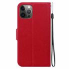 For iPhone 12 Pro Max Ultra-thin Voltage Magnetic Buckle Leather Phone Case(Red) - 3