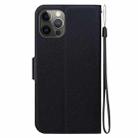 For iPhone 12 Pro Max Ultra-thin Voltage Magnetic Buckle Leather Phone Case(Black) - 3