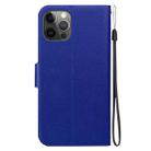 For iPhone 12 Pro Max Ultra-thin Voltage Magnetic Buckle Leather Phone Case(Blue) - 3