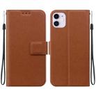 For iPhone 11 Ultra-thin Voltage Magnetic Buckle Leather Phone Case(Brown) - 1