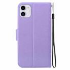 For iPhone 11 Ultra-thin Voltage Magnetic Buckle Leather Phone Case(Purple) - 3