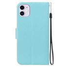 For iPhone 11 Ultra-thin Voltage Magnetic Buckle Leather Phone Case(Green) - 3