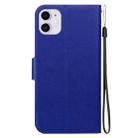 For iPhone 11 Ultra-thin Voltage Magnetic Buckle Leather Phone Case(Blue) - 3