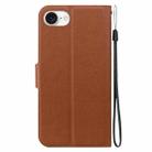 For iPhone SE 2024 Ultra-thin Voltage Magnetic Buckle Leather Phone Case(Brown) - 3