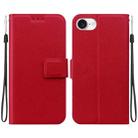 For iPhone SE 2024 Ultra-thin Voltage Magnetic Buckle Leather Phone Case(Red) - 1