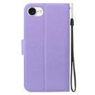 For iPhone SE 2024 Ultra-thin Voltage Magnetic Buckle Leather Phone Case(Purple) - 3