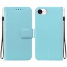 For iPhone SE 2024 Ultra-thin Voltage Magnetic Buckle Leather Phone Case(Green) - 1