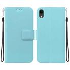 For iPhone XR Ultra-thin Voltage Magnetic Buckle Leather Phone Case(Green) - 1