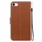 For iPhone 7 / 8 / SE 2022 Ultra-thin Voltage Magnetic Buckle Leather Phone Case(Brown) - 3