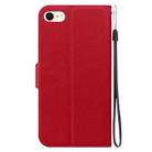 For iPhone 7 / 8 / SE 2022 Ultra-thin Voltage Magnetic Buckle Leather Phone Case(Red) - 3