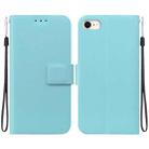 For iPhone 7 / 8 / SE 2022 Ultra-thin Voltage Magnetic Buckle Leather Phone Case(Green) - 1