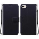 For iPhone 7 / 8 / SE 2022 Ultra-thin Voltage Magnetic Buckle Leather Phone Case(Black) - 1