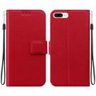 For iPhone 7 Plus / 8 Plus Ultra-thin Voltage Magnetic Buckle Leather Phone Case(Red) - 1