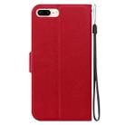 For iPhone 7 Plus / 8 Plus Ultra-thin Voltage Magnetic Buckle Leather Phone Case(Red) - 3