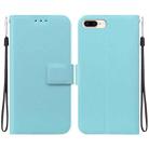 For iPhone 7 Plus / 8 Plus Ultra-thin Voltage Magnetic Buckle Leather Phone Case(Green) - 1