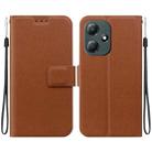 For Infinix Hot 30 Play Ultra-thin Voltage Magnetic Buckle Leather Phone Case(Brown) - 1