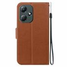 For Infinix Hot 30 Play Ultra-thin Voltage Magnetic Buckle Leather Phone Case(Brown) - 3