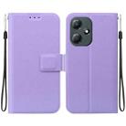 For Infinix Hot 30 Play Ultra-thin Voltage Magnetic Buckle Leather Phone Case(Purple) - 1