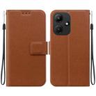 For Infinix Hot 30i Ultra-thin Voltage Magnetic Buckle Leather Phone Case(Brown) - 1