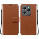 For Infinix Hot 40 / Hot 40 Pro Ultra-thin Voltage Magnetic Buckle Leather Phone Case(Brown) - 1