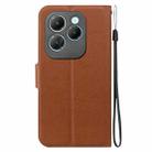 For Infinix Hot 40 / Hot 40 Pro Ultra-thin Voltage Magnetic Buckle Leather Phone Case(Brown) - 3