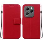 For Infinix Hot 40 / Hot 40 Pro Ultra-thin Voltage Magnetic Buckle Leather Phone Case(Red) - 1