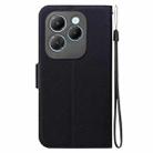 For Infinix Hot 40 / Hot 40 Pro Ultra-thin Voltage Magnetic Buckle Leather Phone Case(Black) - 3