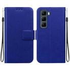 For Infinix Hot 50 5G Ultra-thin Voltage Magnetic Buckle Leather Phone Case(Blue) - 1